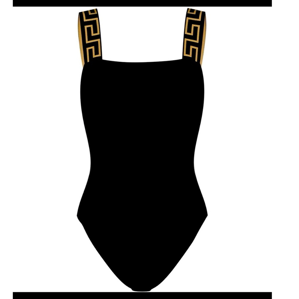 VERSACE
Greca-jacquard square-neck swimsuit